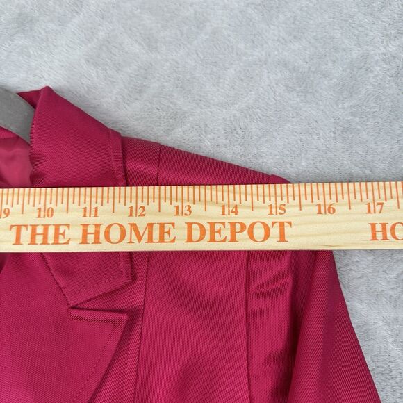 Vtg Talbots Silk Blend Blazer Women 4P Hot Pink Gem Button Career Old Money Chic - Picture 10 of 16